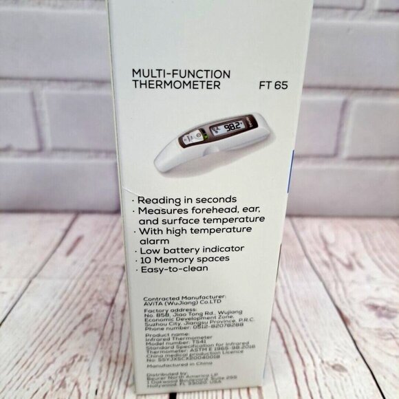 Beurer FT 65 Multi-Function Thermometer With LED Display, For Forehead/Ear/Surfa - Picture 2 of 6